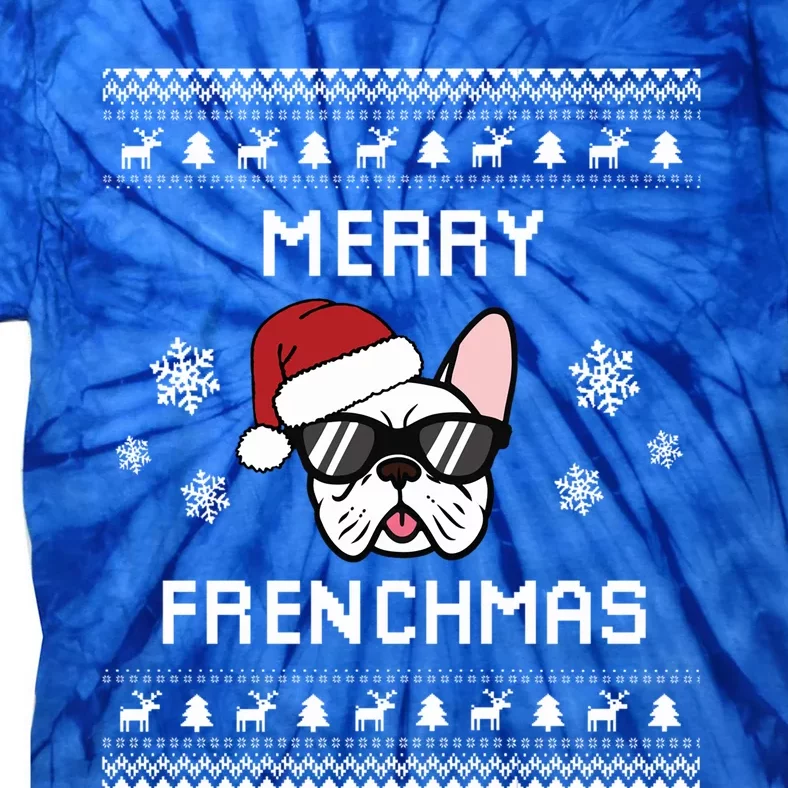 French Bulldog Owner Ugly Christmas Sweater Gift Tie-Dye T-Shirt