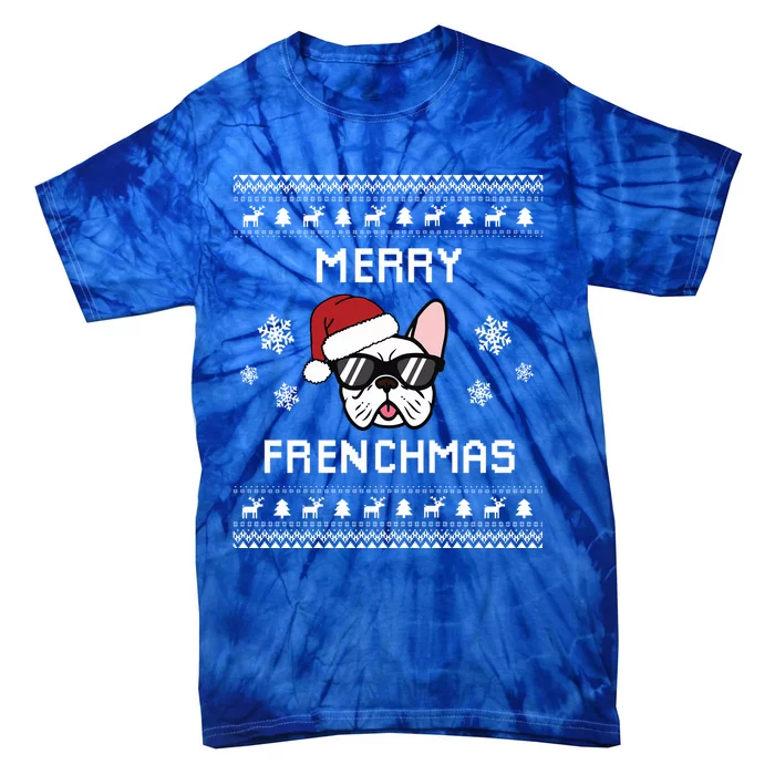 French Bulldog Owner Ugly Christmas Sweater Gift Tie-Dye T-Shirt