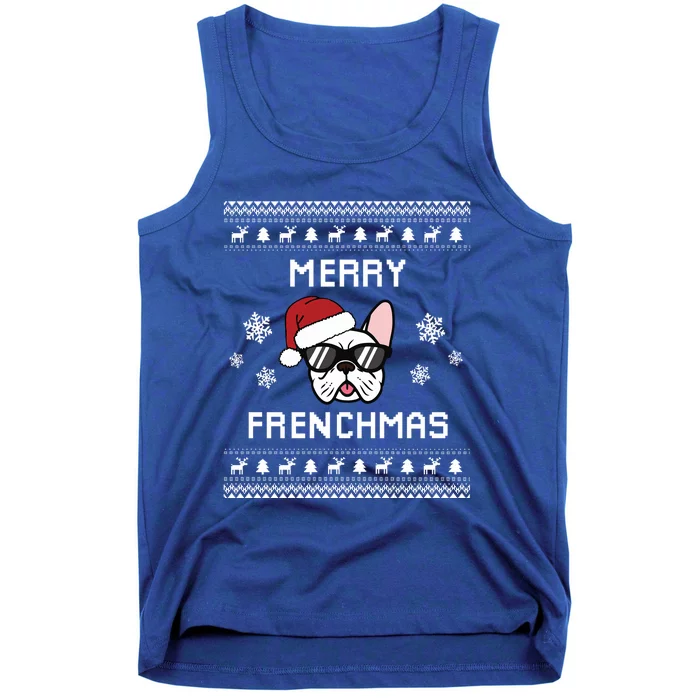 French Bulldog Owner Ugly Christmas Sweater Gift Tank Top