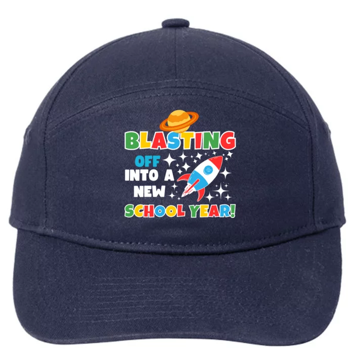 Funny Blast Off Into A New School Year Is For The Beginning Of The School Year 7-Panel Snapback Hat