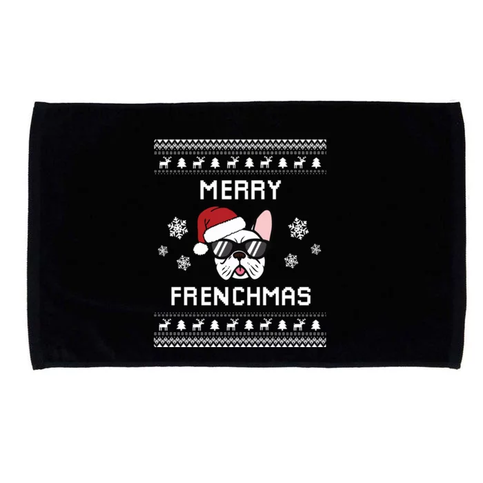 French Bulldog Owner Ugly Christmas Sweater Meaningful Gift Microfiber Hand Towel