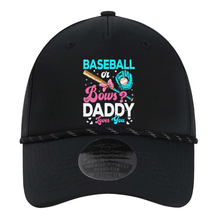 Funny Baseball Or Bows Daddy Loves You Gender Reveal Performance The Dyno Cap