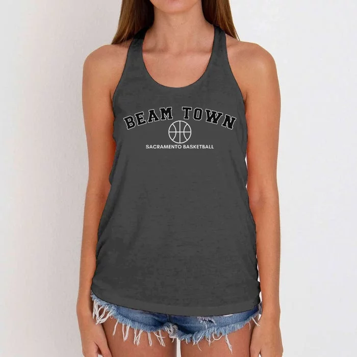 funny Basketball OG Beam Town Sacramento Women's Knotted Racerback Tank