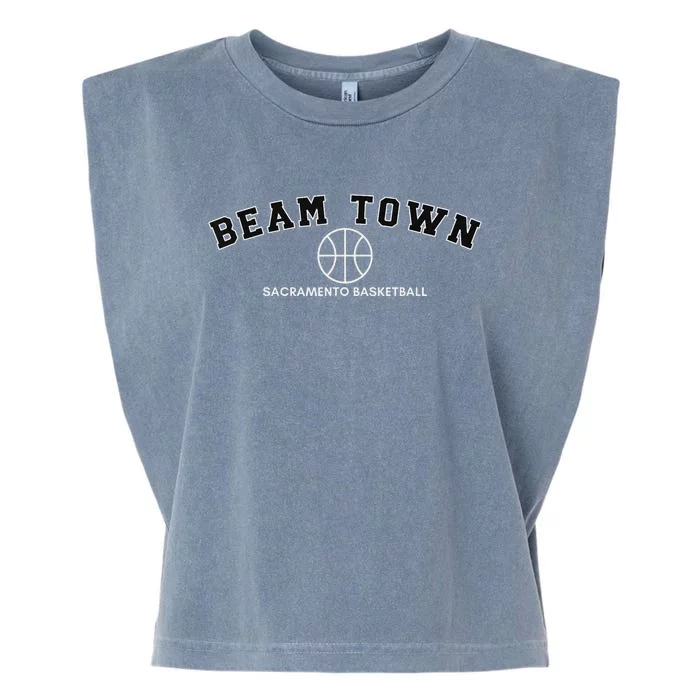 funny Basketball OG Beam Town Sacramento Garment-Dyed Women's Muscle Tee