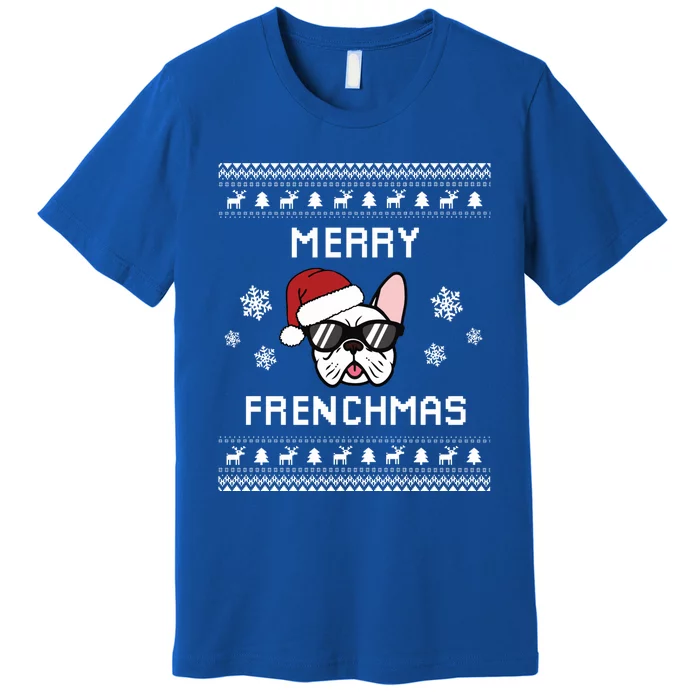 French Bulldog Owner Ugly Christmas Sweater Gift Premium T-Shirt