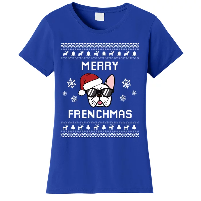 French Bulldog Owner Ugly Christmas Sweater Gift Women's T-Shirt