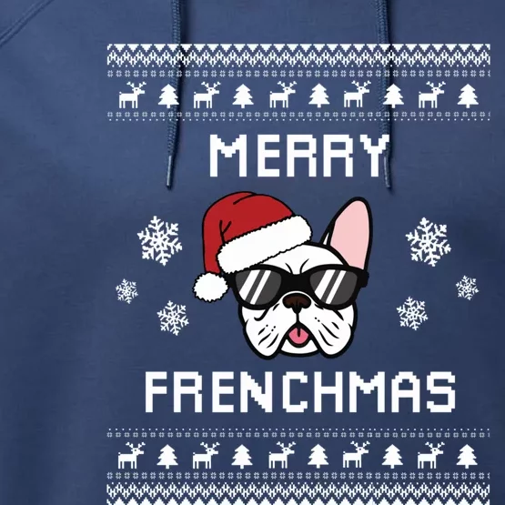 French Bulldog Owner Ugly Christmas Sweater Gift Performance Fleece Hoodie