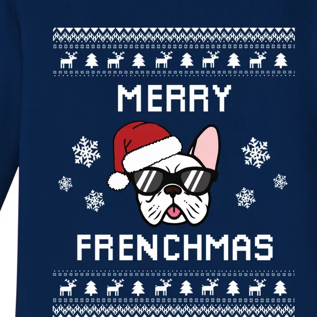 French Bulldog Owner Ugly Christmas Sweater Gift Baby Long Sleeve Bodysuit