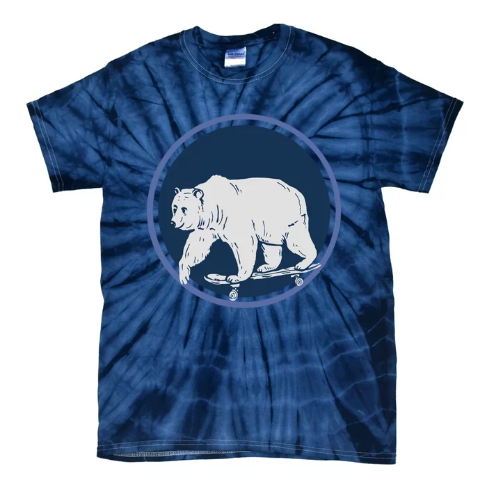 Funny Bear On Skate Tie-Dye T-Shirt