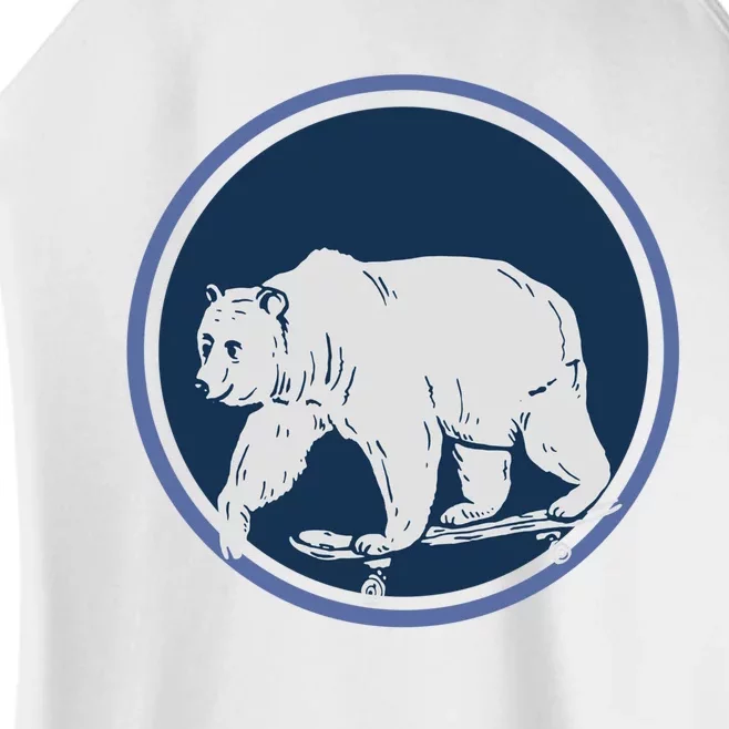 Funny Bear On Skate Women’s Perfect Tri Rocker Tank