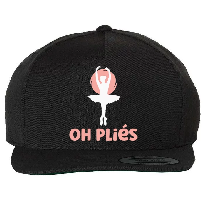 Funny Ballet Oh Pliés Oh Plies Wool Snapback Cap