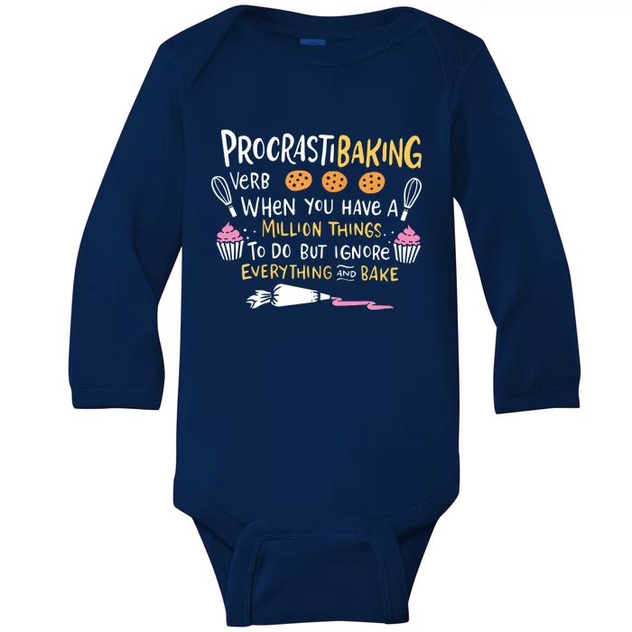 Funny Baking Outfit For A Cake Decorator Baby Long Sleeve Bodysuit