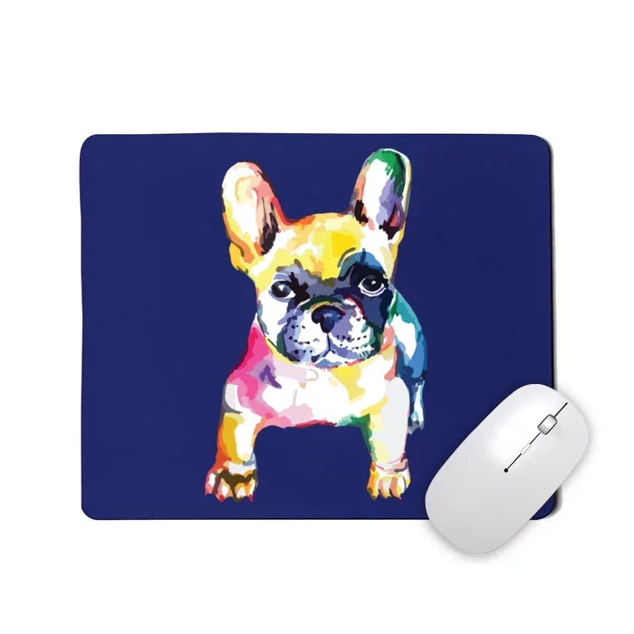 French Bulldog Original Watercolor Hand Drawing Gift Mousepad