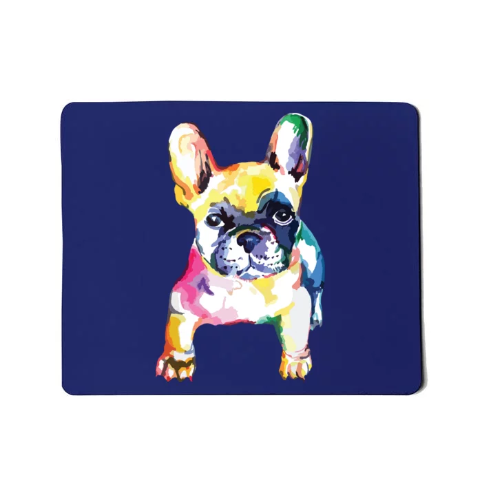 French Bulldog Original Watercolor Hand Drawing Gift Mousepad