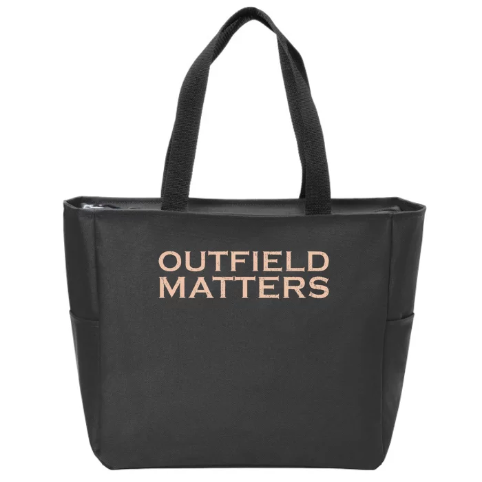 Funny Baseball Outfield Matters Outfielders Zip Tote Bag