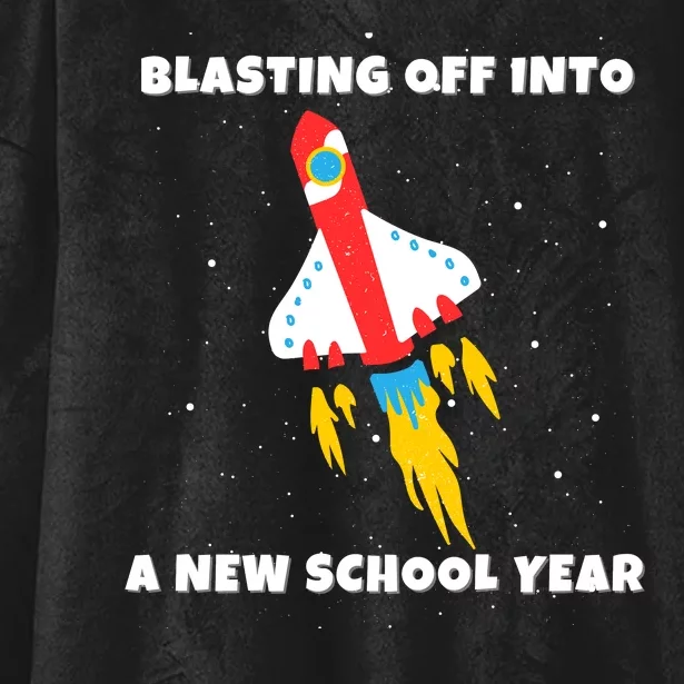 Funny Blast Off Into A New School Year Is For Back To School Hooded Wearable Blanket