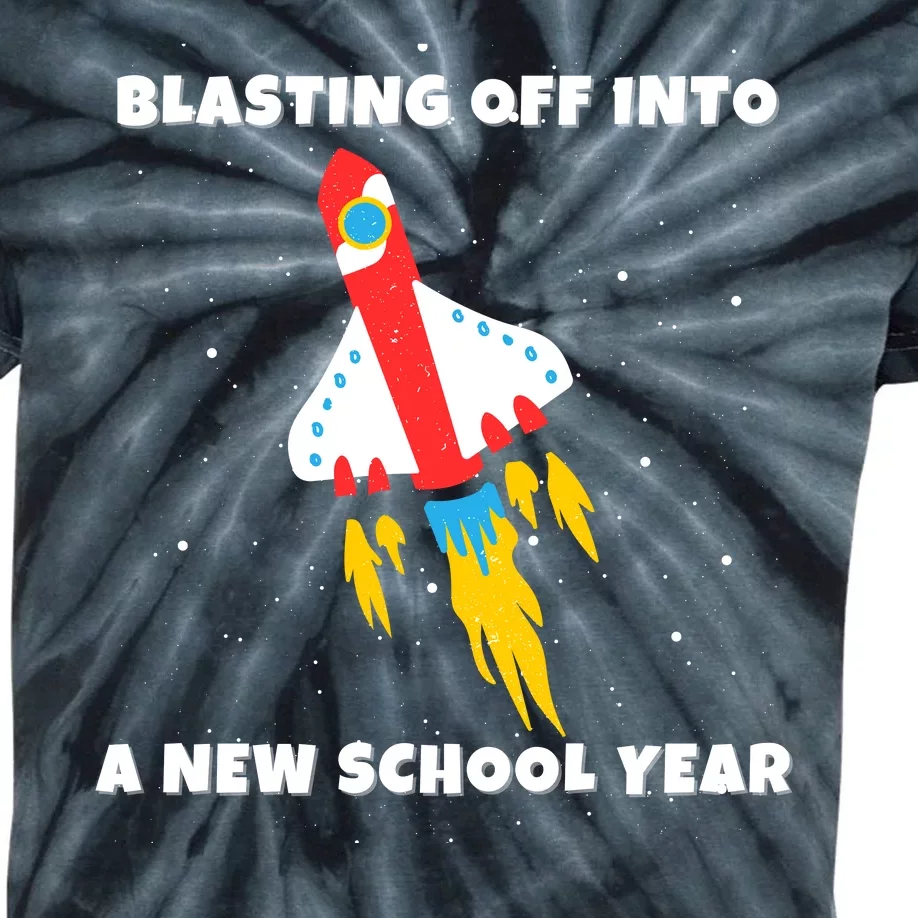 Funny Blast Off Into A New School Year Is For Back To School Kids Tie-Dye T-Shirt