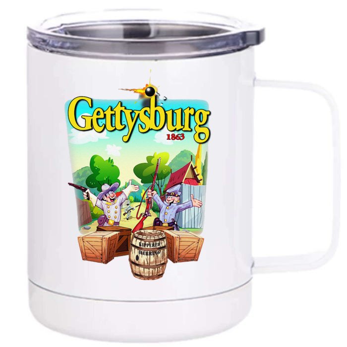 Fun Battle Of Gettysburg Front & Back 12oz Stainless Steel Tumbler Cup