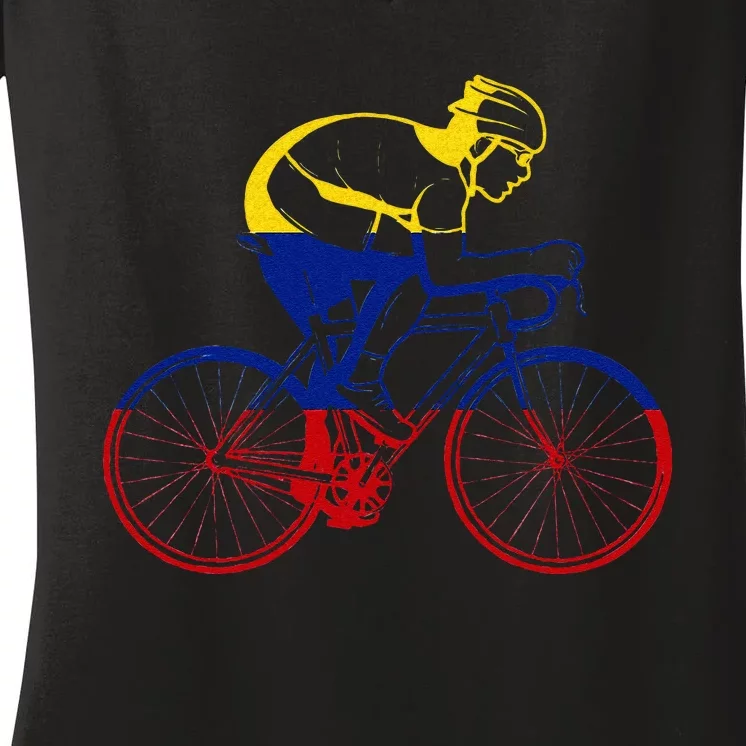 France Bicycle Or French Road Racing In Tour France Women's V-Neck T-Shirt