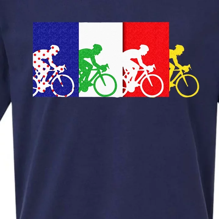 France Bicycle Or French Road Racing In Tour France Sueded Cloud Jersey T-Shirt