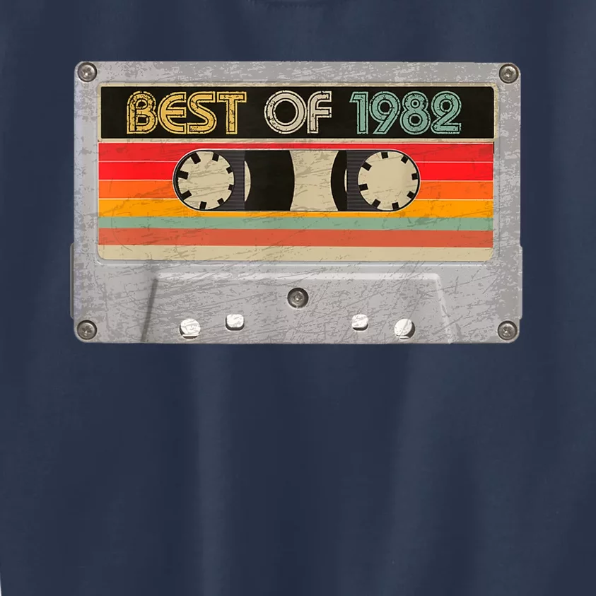 Funny Best Of 1982 Funny Gift 40th Birthday Cassette Tape Gift 1 Kids Sweatshirt