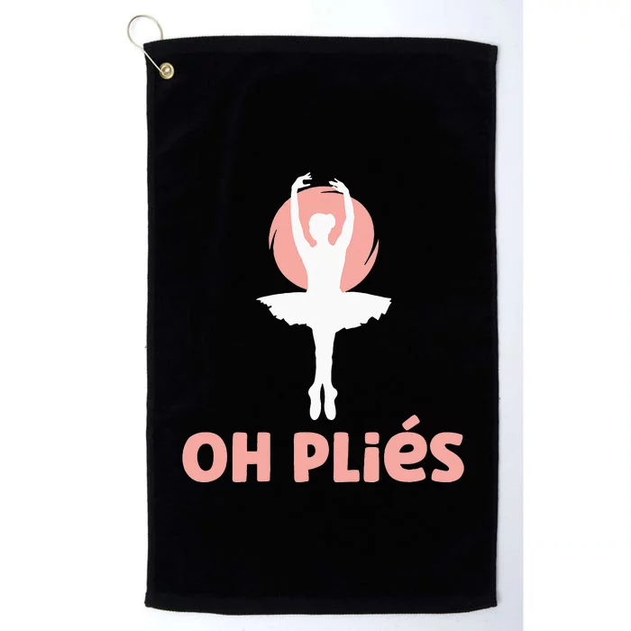 Funny Ballet Oh Pliés Oh Plies Platinum Collection Golf Towel