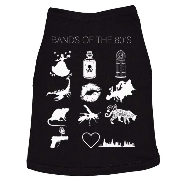 Funny Bands Of The 80S Hair Bands Rock Bands 1980S Doggie Tank