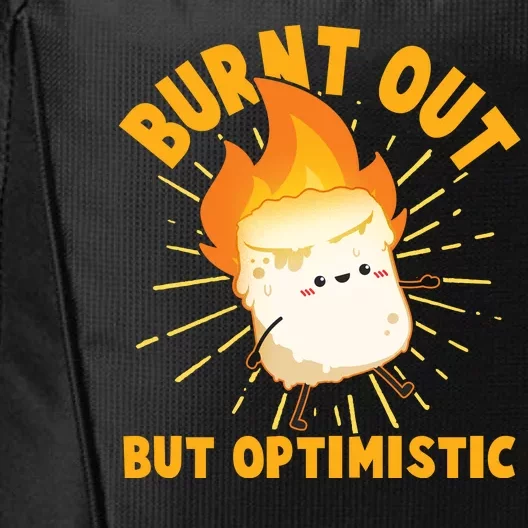 Funny Burnt Out But Optimistic Marshmallow City Backpack