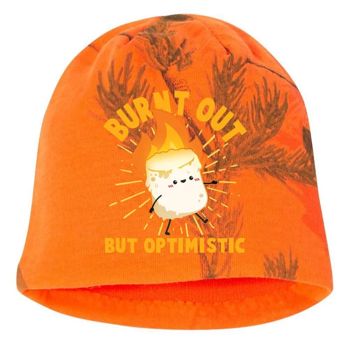 Funny Burnt Out But Optimistic Marshmallow Kati - Camo Knit Beanie