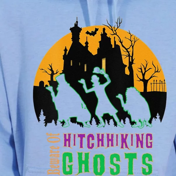 Funny Beware Of Hitchhiking Ghosts Halloween Unisex Surf Hoodie