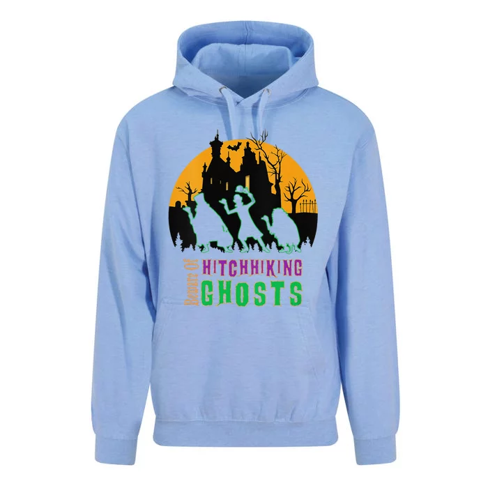 Funny Beware Of Hitchhiking Ghosts Halloween Unisex Surf Hoodie