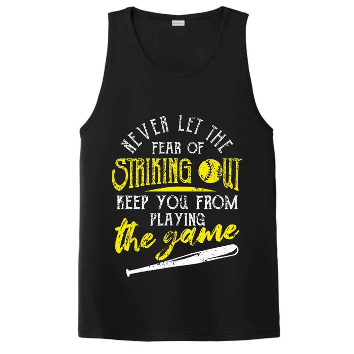 Funny Baseball Players Never Let The Fear Of Striking Out Performance Tank