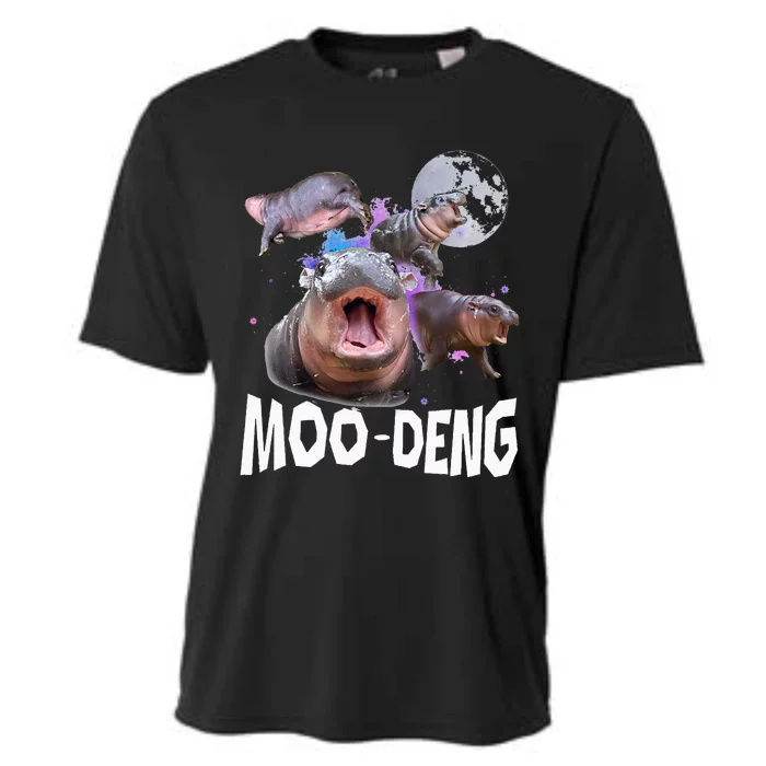 Famous Baby Pygmy Hippo Moo Deng Cooling Performance Crew T-Shirt