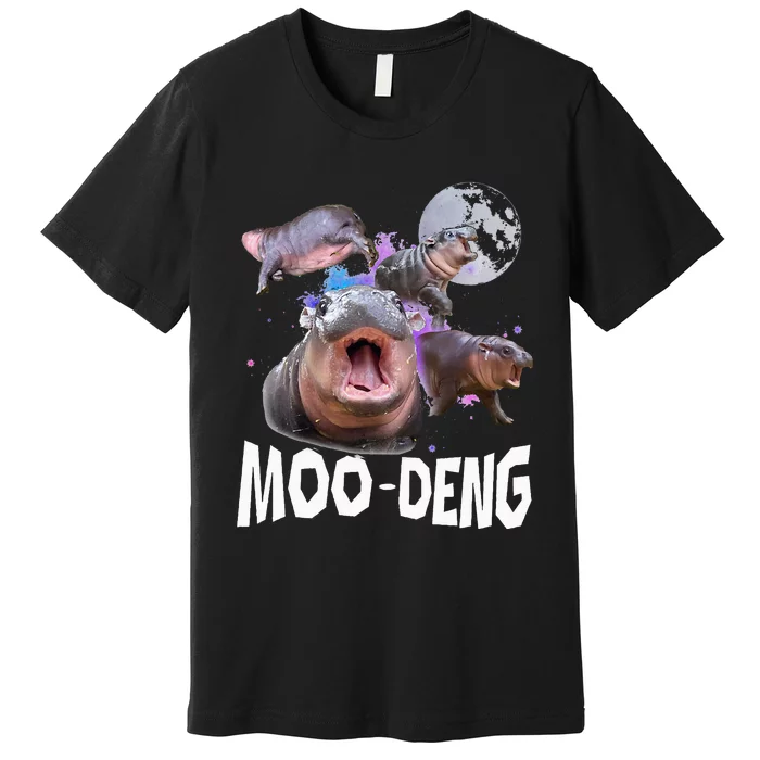 Famous Baby Pygmy Hippo Moo Deng Premium T-Shirt