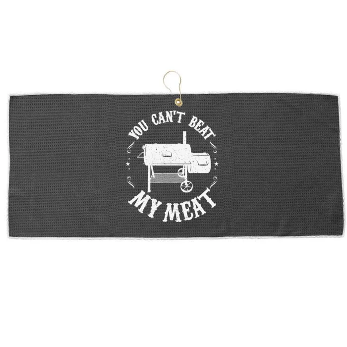 Funny Bbq Pit Reverse Flow Smoker Accessory Dad Grill Gift Large Microfiber Waffle Golf Towel