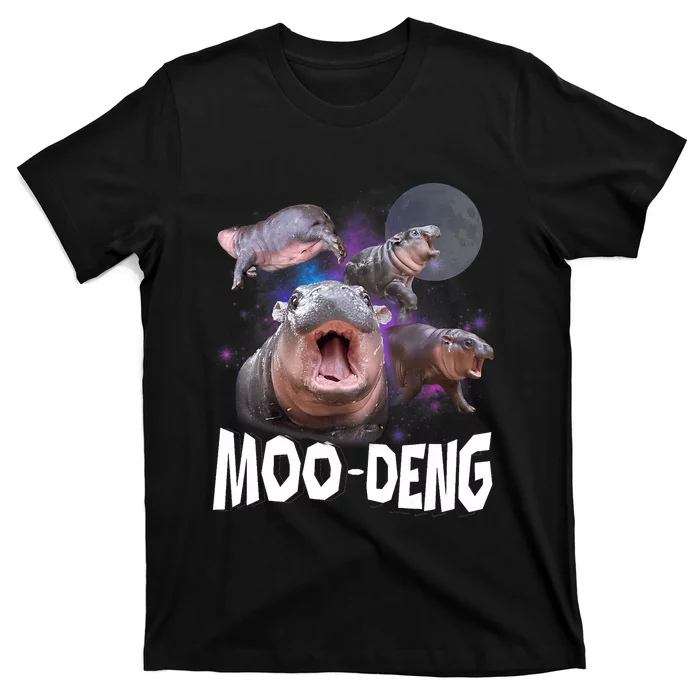 Famous Baby Pygmy Hippo Moo Deng Funny For Animal Lover T-Shirt