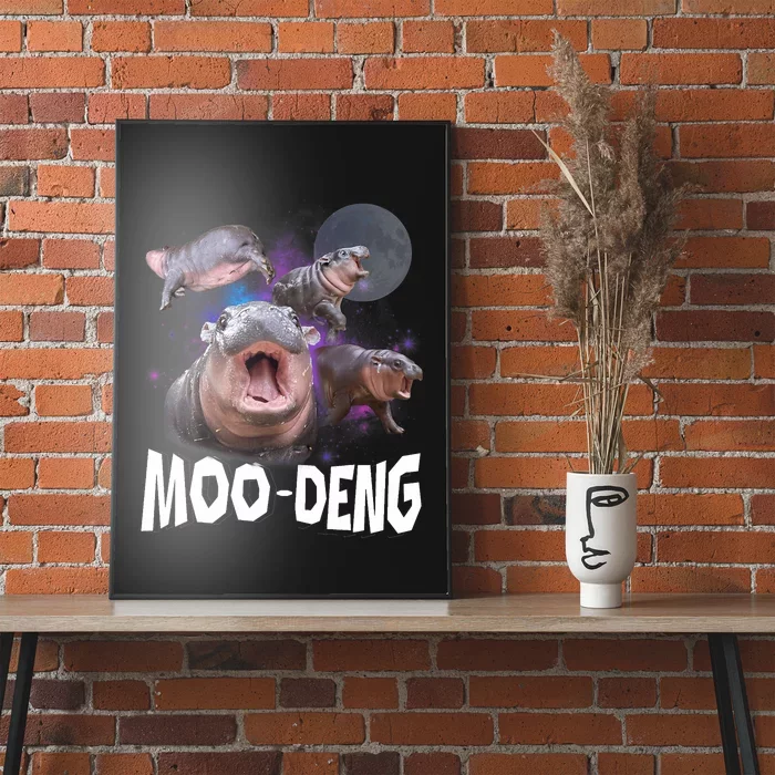 Famous Baby Pygmy Hippo Moo Deng Funny For Animal Lover Poster