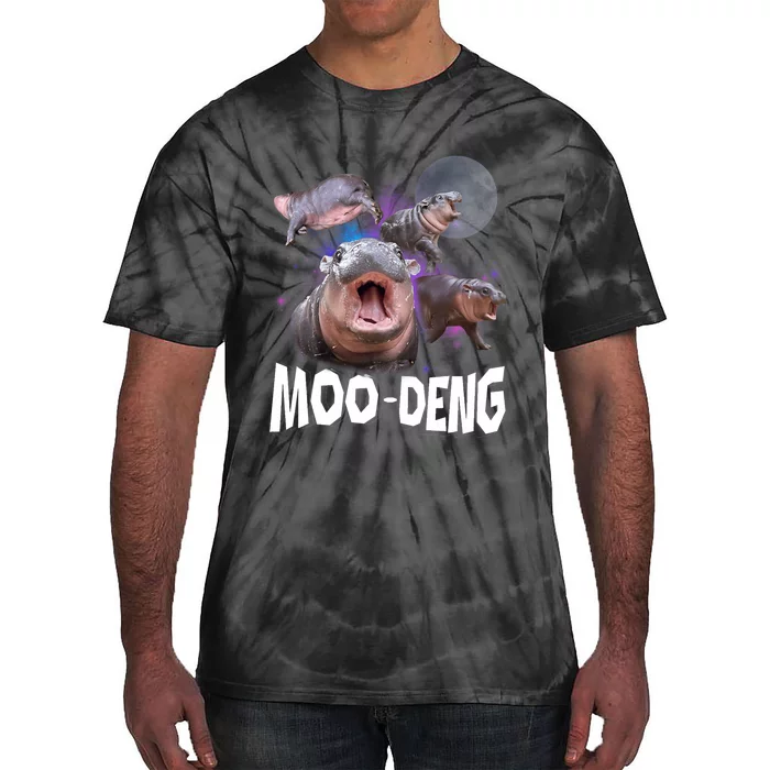 Famous Baby Pygmy Hippo Moo Deng Funny For Animal Lover Tie-Dye T-Shirt