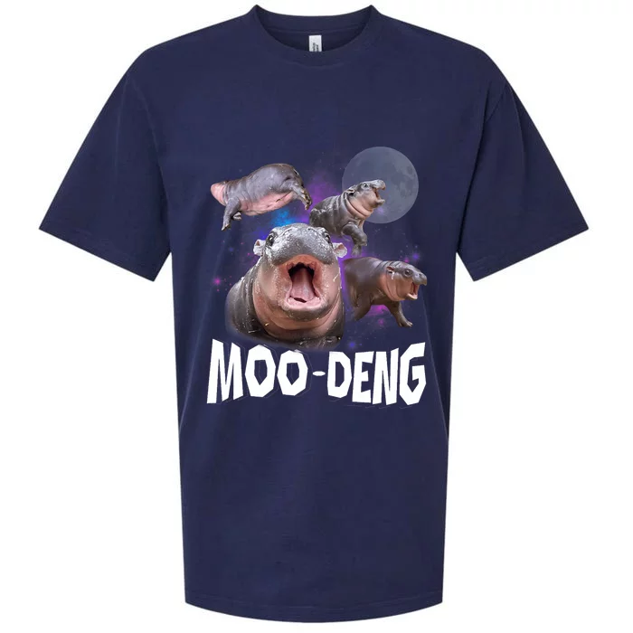 Famous Baby Pygmy Hippo Moo Deng Funny For Animal Lover Sueded Cloud Jersey T-Shirt