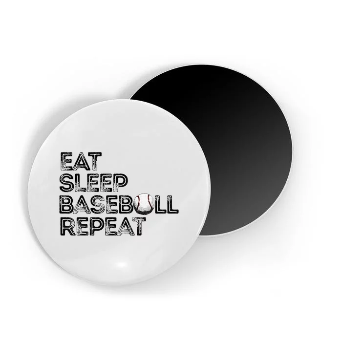 Funny Baseball Player Eat Sleep Baseball Repeat Baseball Magnet