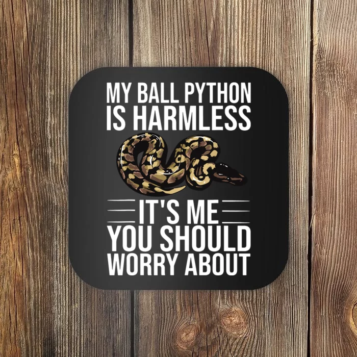 Funny Ball Python Design Snake Lover Men Women Boy Girl Coaster