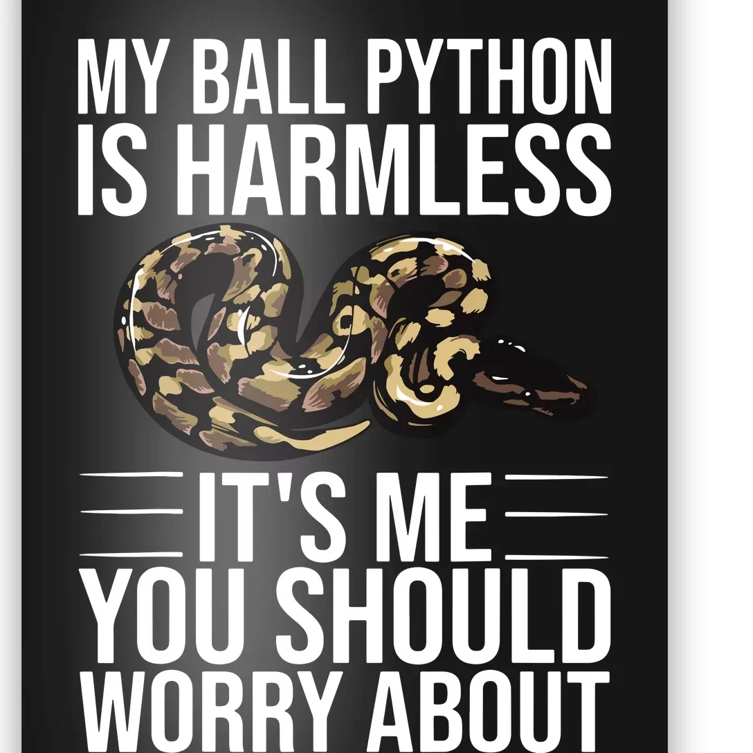 Funny Ball Python Design Snake Lover Men Women Boy Girl Poster