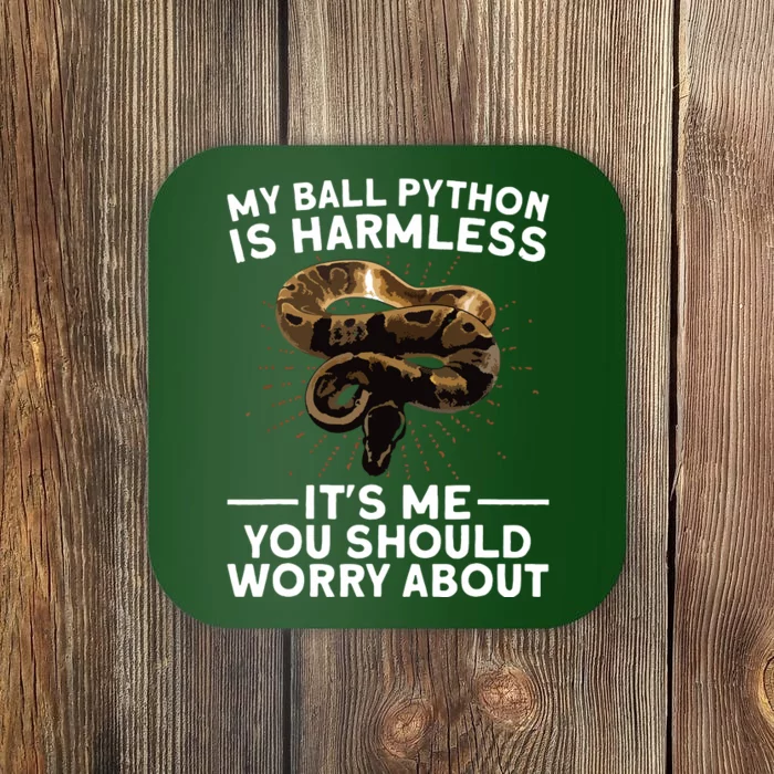 Funny Ball Python For Men Women Snake Lover Reptile Animal Coaster