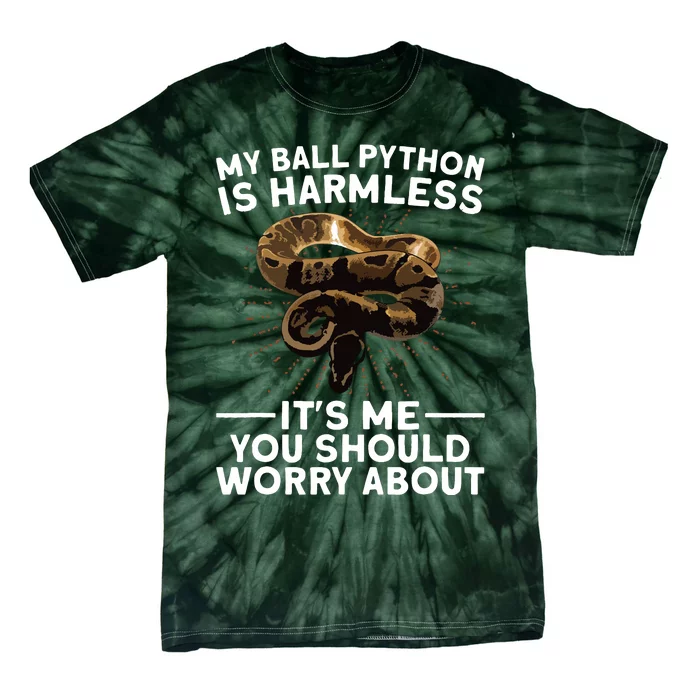 Funny Ball Python For Men Women Snake Lover Reptile Animal Tie-Dye T-Shirt