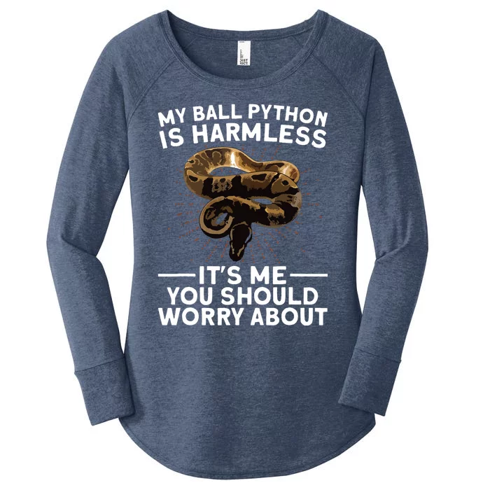 Funny Ball Python For Men Women Snake Lover Reptile Animal Women's Perfect Tri Tunic Long Sleeve Shirt