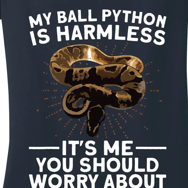 Funny Ball Python For Men Women Snake Lover Reptile Animal Women's V-Neck T-Shirt