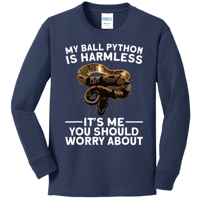 Funny Ball Python For Men Women Snake Lover Reptile Animal Kids Long Sleeve Shirt