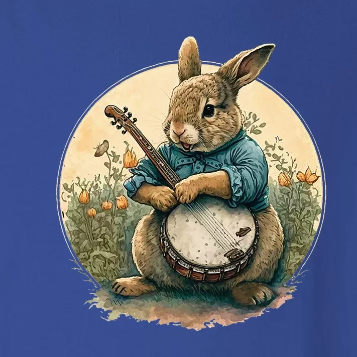 Funny Bunny Playing Banjo Guitar Music Rabbit Easter Toddler Long Sleeve Shirt