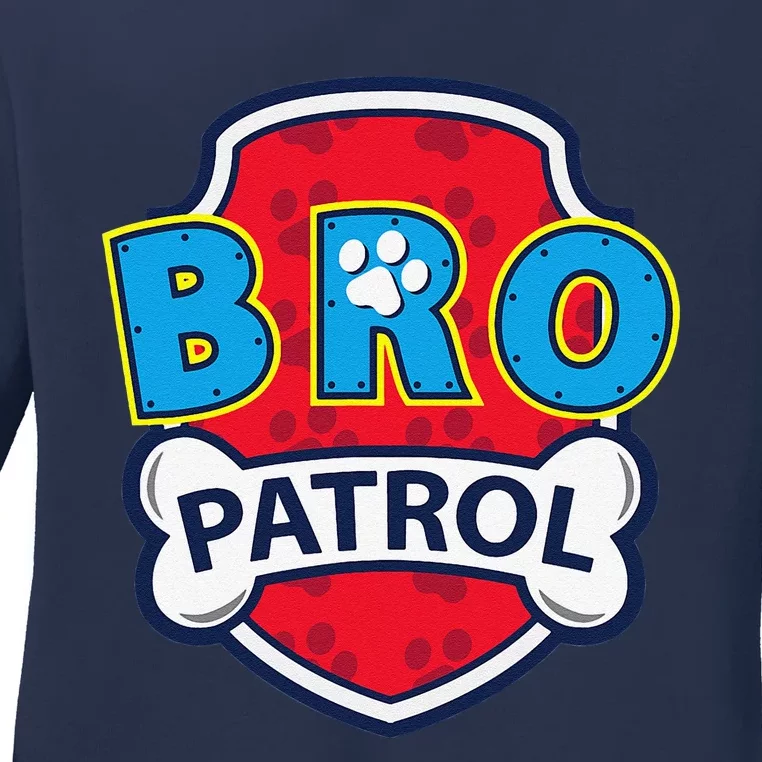 Funny Brother Patrol Dog Brother Ladies Long Sleeve Shirt