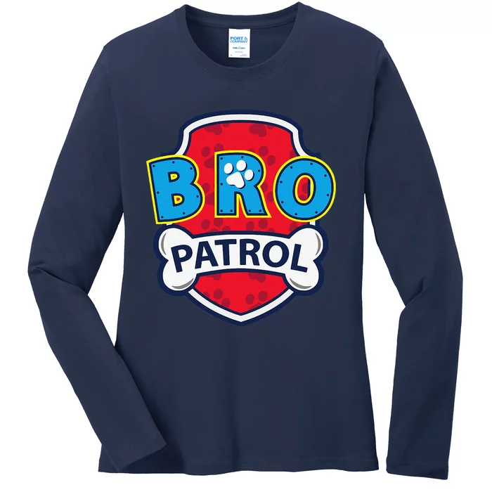 Funny Brother Patrol Dog Brother Ladies Long Sleeve Shirt